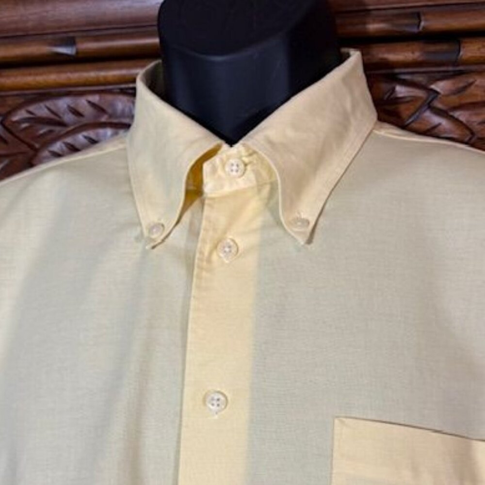 Nautica Yellow 100% Cotton Logo Pocket Button Down Shirt - Picture 3 of 11